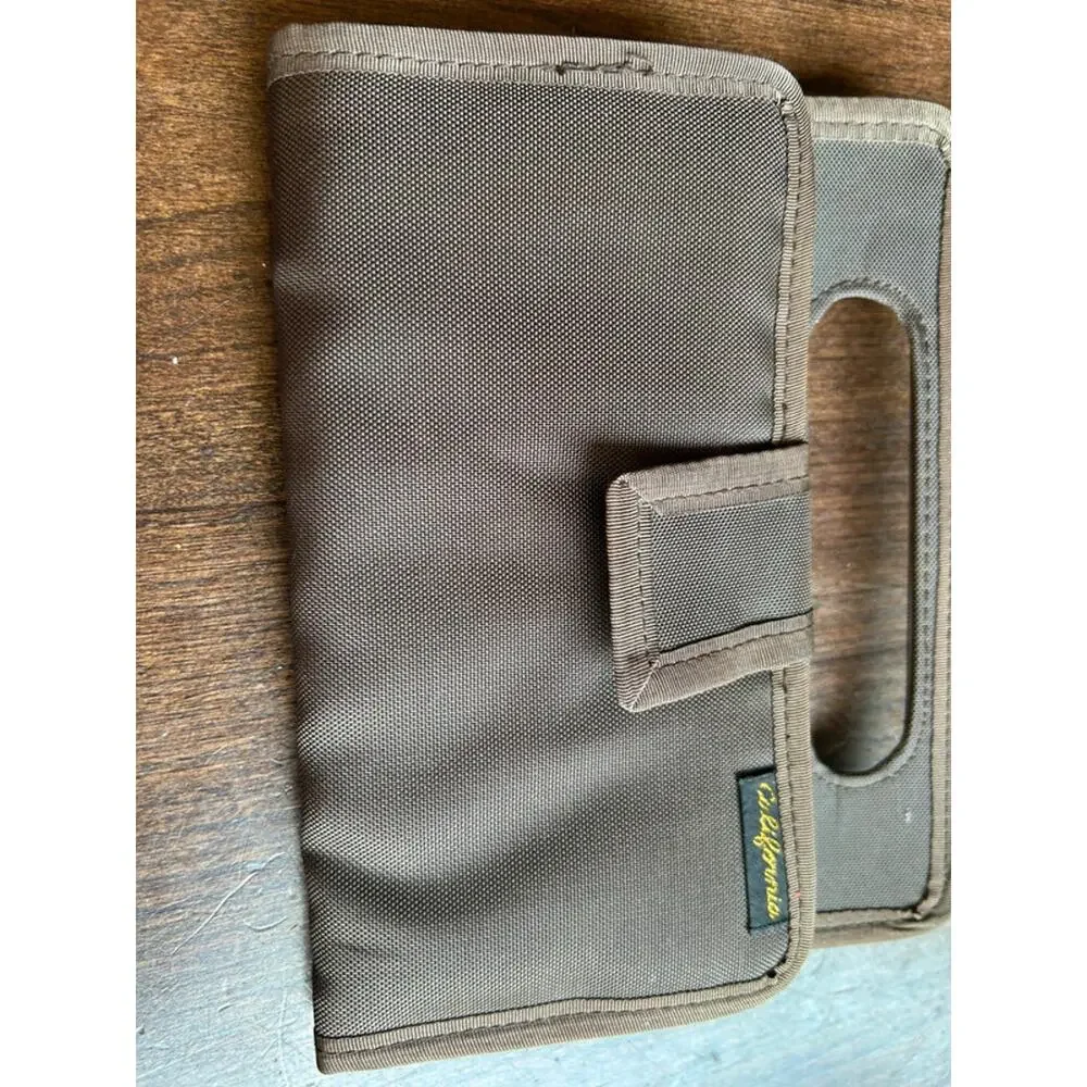 Vintage California brown canvas wallet clutch